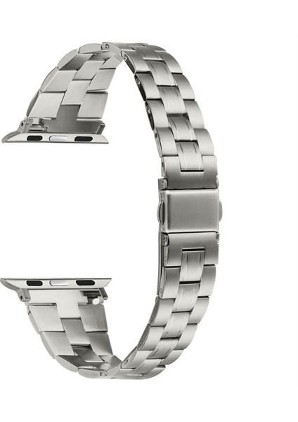 Apple Watch Series 10 42MM/9 8 7 41MM/SE (2023) Se (2022) Se 6 5 4 40MM/3 2 1 38MM Saat Kayışı Paslanmaz Çelik-Titanyum (Yurt Dışından)