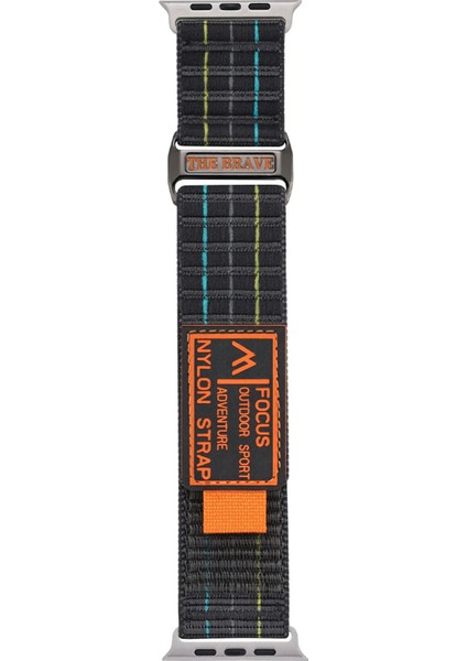 Apple Watch Series 10 46mm/Ultra 2 Ultra 49mm/9 8 7 45mm/SE (2023) SE (2022) SE 6 5 4 44mm/3 2 1 42mm için KALEBOL Naylon Spor Kordon - Gri (Yurt Dışından) fırsatları