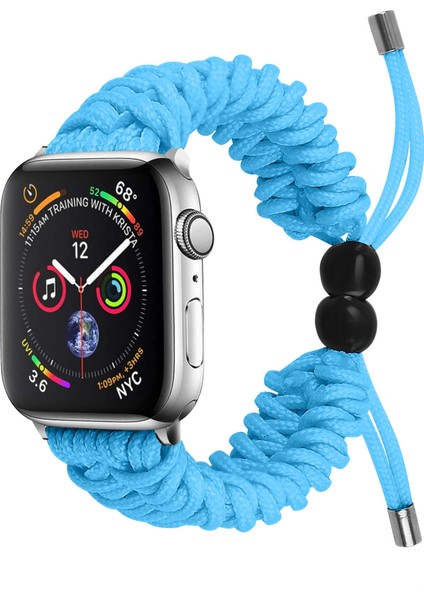 Apple Watch Series 10 46MM/ULTRA 2 Ultra 49MM/9 8 7 45MM/SE (2023) Se (2022) Se 6 5 4 44MM/3 2 1 42MM-MAVI Için Ayarlanabilir Örgülü Halat Yeni Stil Saat Kayışı Değişimi (Yurt Dışından) fiyatları