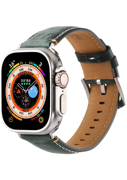 Apple Watch Series 10 46MM/ULTRA 2 Ultra 49MM/9 8 7 45MM/SE (2023) Se (2022) Se 6 5 4 44MM/3 2 1 42MM Saat Kayışı - Mat Yeşil (Yurt Dışından) indirimleri