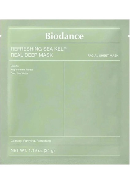 Refreshing Sea Kelp Real Deep Mask 1 adet fiyatları