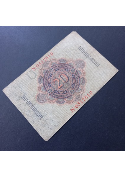 3996368F4225490274 1914 Almanya N.051 Serisi 20MARK Çt Eski Yabancı Kağıt Para fırsatları