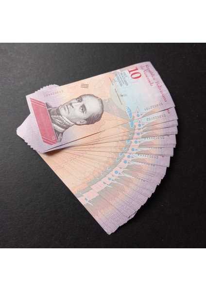 3996368F803AB035E8 2018 Venezuela 10 Bolivar Deste Çil 100ADET Eski Kağıt Para indirimleri