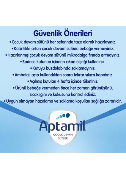 Aptamil 4 Prebiyotikli Çocuk Devam Sütü 350 gr modelleri