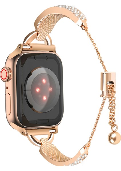 Kalebol Apple Watch 10 46MM/ULTRA 2/ultra 49MM/9 8 7 45MM/SE (2023) Se (2022) Se 6 5 4 44MM/3 2 1 42MM Saat Kayışı Bilekliği - Gül Altın (Yurt Dışından) fırsatları