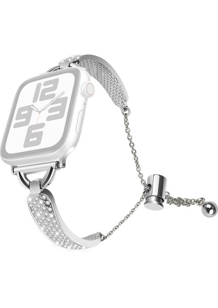 Kalebol Apple Watch 10 46MM/ULTRA 2/ultra 49MM/9 8 7 45MM/SE (2023) Se (2022) Se 6 5 4 44MM/3 2 1 42MM Saat Kayışı Bilekliği - Gümüş (Yurt Dışından)