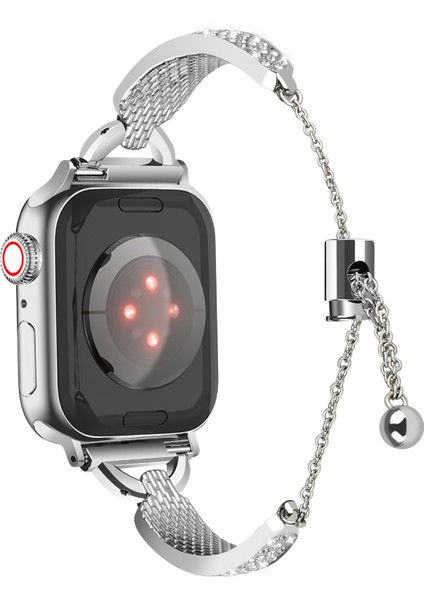 Kalebol Apple Watch 10 46MM/ULTRA 2/ultra 49MM/9 8 7 45MM/SE (2023) Se (2022) Se 6 5 4 44MM/3 2 1 42MM Saat Kayışı Bilekliği - Gümüş (Yurt Dışından) fırsatları