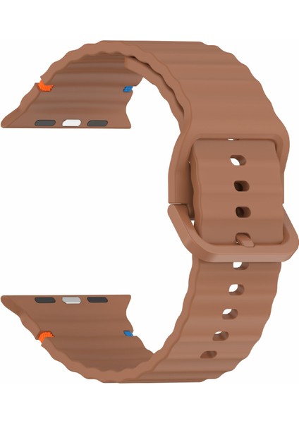 Apple Watch Series 10 46MM/ULTRA 2 Ultra 49MM/SERIES 9 8 7 45MM/SE (2023) Se (2022) Se 6 5 4 44MM/3 2 1 42MM Kahverengi Bant Için Silikon Kayış (Yurt Dışından) fırsatları