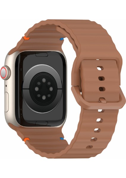 Apple Watch Series 10 46MM/ULTRA 2 Ultra 49MM/SERIES 9 8 7 45MM/SE (2023) Se (2022) Se 6 5 4 44MM/3 2 1 42MM Kahverengi Bant Için Silikon Kayış (Yurt Dışından) indirimleri