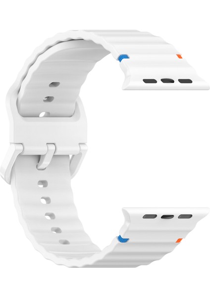 Apple Watch Series 10 46MM/ULTRA 2/ultra 49MM/9 8 7 45MM/SE (2023) Se (2022) Se 6 5 4 44MM/3 2 1 42MM Bant-Beyaz Için Kalebol Silikon Kayış (Yurt Dışından) indirimleri