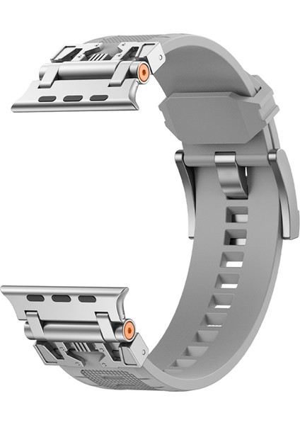 Apple Watch 10 46MM/ULTRA 2/ultra 49MM/9 8 7 45MM/SE (2023) Se (2022) Se 6 5 4 44MM/3 2 1 42MM Tpu Saat Kayışı - Gümüş/gri (Yurt Dışından)
