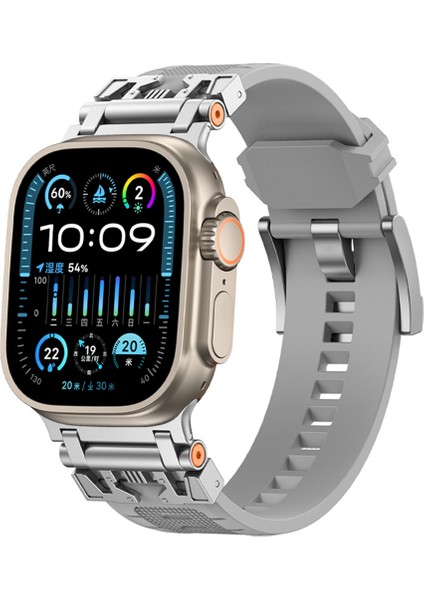 Apple Watch 10 46MM/ULTRA 2/ultra 49MM/9 8 7 45MM/SE (2023) Se (2022) Se 6 5 4 44MM/3 2 1 42MM Tpu Saat Kayışı - Gümüş/gri (Yurt Dışından) fırsatları