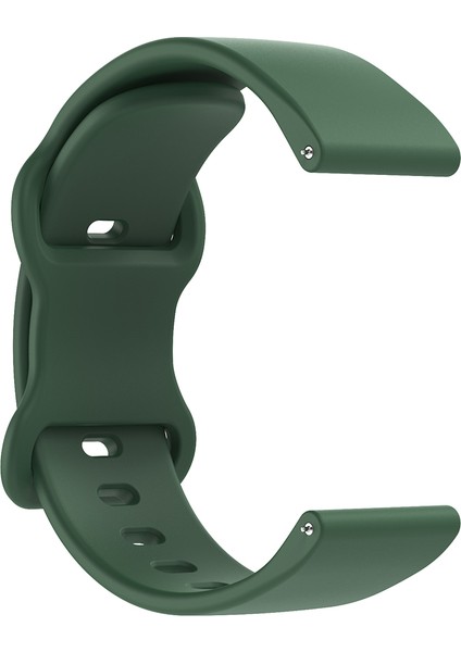 Evrensel 18 mm Düz Renkli Silikon Kayış Şeklinde Tokalı Akıllı Saat Kordonu - Koyu Yeşil (Yurt Dışından) modelleri