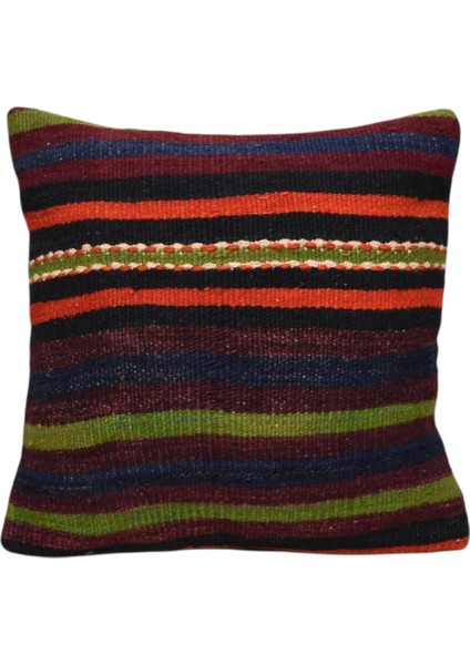 El Dokuma Kilim Kırlent Yastık Kılıfı 0232 - Yeni - Çok Renkli
