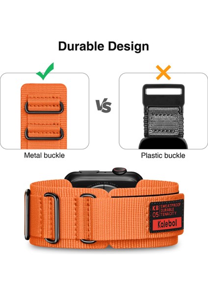 Apple Watch Series 10 42MM/9 8 7 41MM/SE (2023) Se (2022) Se 6 5 4 40MM/3 2 1 38MM Için Kalebol 3 Halkalı Naylon Kayış - Kamuflaj (Yurt Dışından) indirimleri