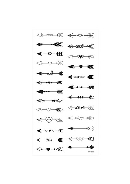 Artikel Oklar Geçici Dövme,geçici Tattoo,vücut Dövme,kol Bilek Dövme,boyun Dövme,sırt Dövme fiyatları