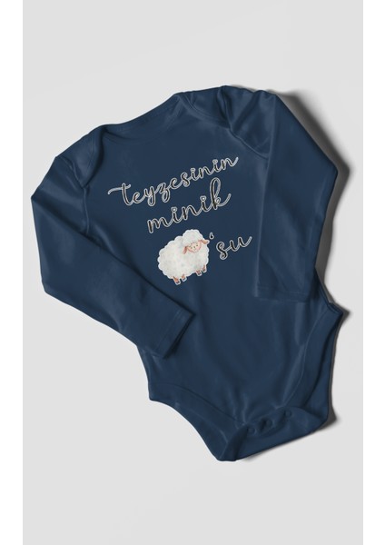 Teyzesinin Minik Kuzusu Baskılı Bebek Zıbını – Çıtçıtlı Body 8 Renk | %100 Pamuk Uzun Kol modelleri