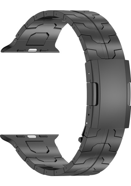 Apple Watch Series 10 42MM/9 8 7 41MM/SE (2023) Se (2022) Se 6 5 4 40MM/3 2 1 38MM Saat Kayışı Titanyum Alaşımlı Bilezik-Siyah (Yurt Dışından) modelleri