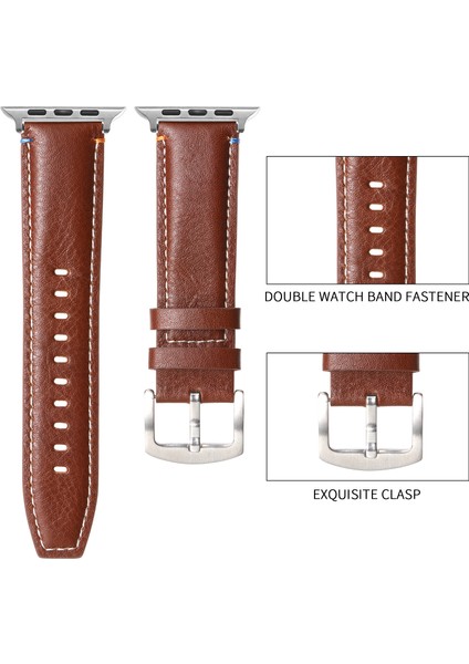 Apple Watch Series 10 46MM/ULTRA 2 Ultra 49MM/9 8 7 45MM/SE (2023) Se (2022) Se 6 5 4 44MM/3 2 1 42MM Saat Kayışı - Çılgın At Dokulu Siyah (Yurt Dışından) fiyatları