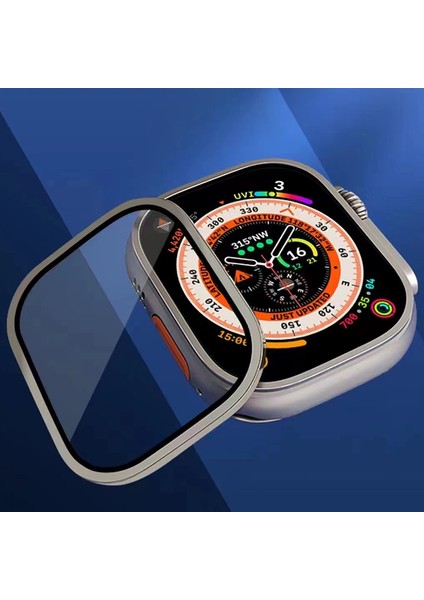 Apple Watch Ultra 2 49MM/ULTRA 49MM Ekran Koruyucu Titanyum Alaşımlı Çerçeve Yüksek Alüminyum-Silikon Cam Filmi-Siyah (Yurt Dışından) modelleri