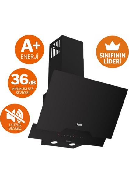 Fryart&buharlı Giallo Sessiz Davlumbaz Elektrikli Siyah Ank. Set (D063-SA + MS261 + XE64CS) fiyatları