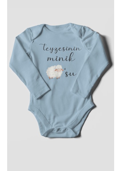 Teyzesinin Minik Kuzusu Baskılı Bebek Zıbını – Çıtçıtlı Body 8 Renk | %100 Pamuk Uzun Kol fiyatları