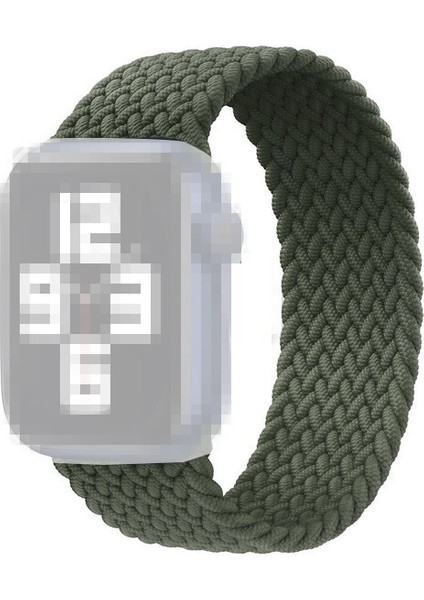 Apple Watch Series 10 42MM/9 8 7 41MM/6 5 4 Se Se (2022) Se (2023) 40MM/3 2 1 38MM Için Elastik Naylon Saat Kayışı Yedek Saat Kayışı 24MM [boyut: L] - Ordu Yeşili (Yurt Dışından)