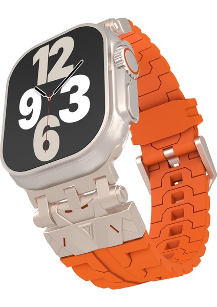 Apple Watch Series 10 46MM/ULTRA 2 Ultra 49MM/SERIES 9 8 7 45MM/SE (2023) Se (2022) Se 6 5 4 44MM/3 2 1 42MM Için Silikon Kayış - Turuncu (Yurt Dışından) indirimleri