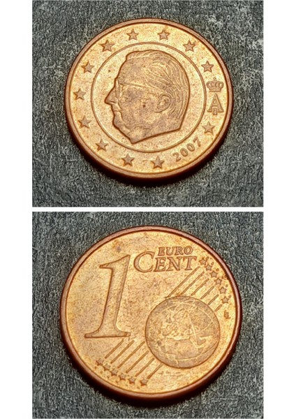 3996368F41A474EF7A 2007 Belçika 1cent Ççt Eski Yabancı Madeni Para