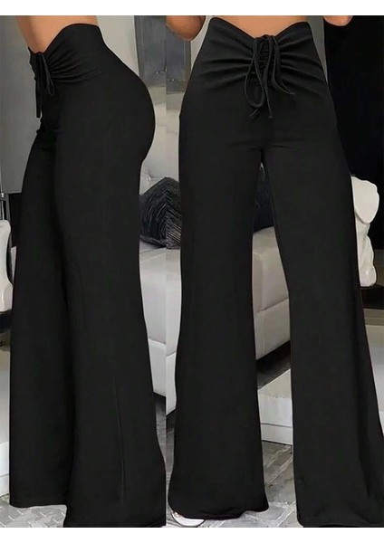 Mdb Kadın Yüksek Bel Önden Büzgülü Ispanyol Ithal Krep Pantolon modelleri