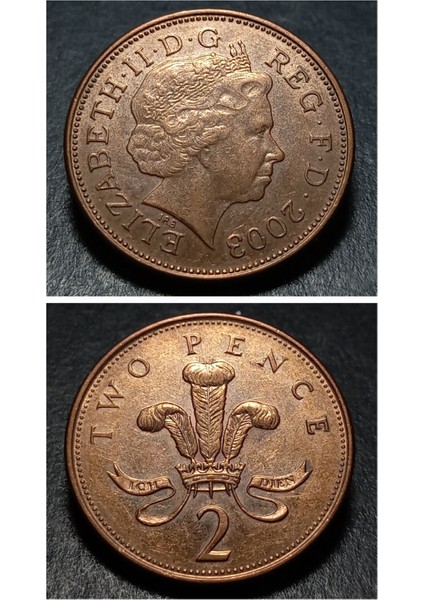 3996368F4195CDED4F 2003 Two Pence Ca Eski Yabancı Madeni Para