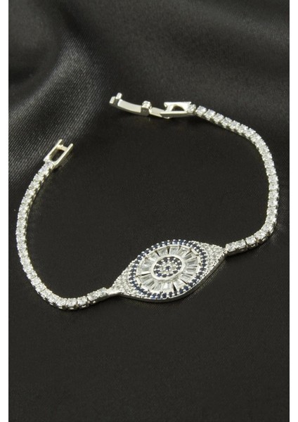 Oval Zirkon Taşlı Çocuk Bileklik 16 cm