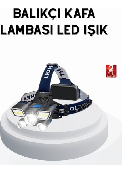 Profesyonel Şarjlı LED Far – Ipx5 Suya Dayanıklı, 4 Işık Modu, Hareket Sensörlü