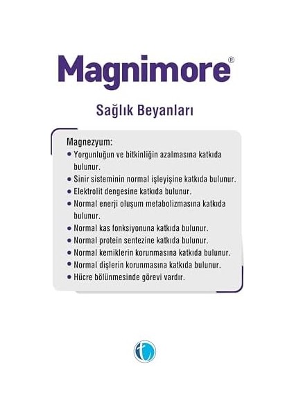Magnimore Magnezyum Içeren Takviye Edici Gıda 60 Kapsül