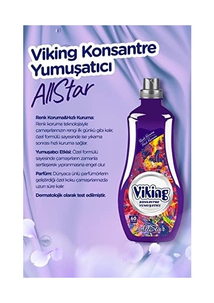 Viking Technopower Konsantre Çamaşır Yumuşatıcısı Allstar 1440 ml