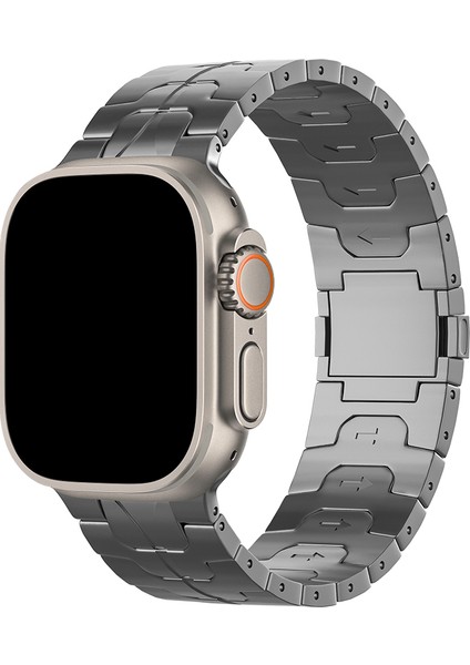 Apple Watch Series 10 42MM/9 8 7 41MM/SE (2023) Se (2022) Se 6 5 4 40MM/3 2 1 38MM Manyetik Tokalı Titanyum Alaşımlı Bant-Gri (Yurt Dışından) fırsatları