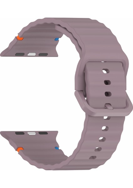 Apple Watch Series 10 46MM/ULTRA 2 Ultra 49MM/SERIES 9 8 7 45MM/SE (2023) Se (2022) Se 6 5 4 44MM/3 2 1 42MM Bant Için Silikon Kayış - Duman Moru (Yurt Dışından) fırsatları