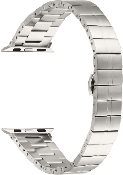 Apple Watch Series 10 42MM/9 8 7 41MM/SE (2023) Se (2022) Se 6 5 4 40MM/3 2 1 38MM Paslanmaz Çelik Kayış-Titanyum (Yurt Dışından)