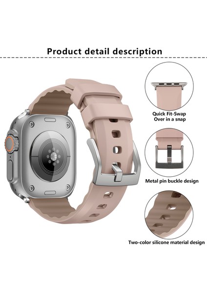 Kalebol Apple Watch Series 10 42MM/9 8 7 41MM/SE (2023) Se (2022) Se 6 5 4 40MM/3 2 1 38MM Watch Band Çift Renkli Silikon Kayış-Siyah (Yurt Dışından) fiyatları