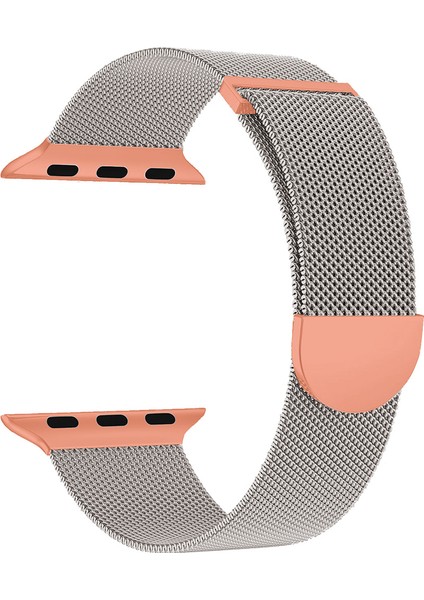 Kalebol Apple Watch Series 10 42MM/9 8 7 41MM/SE (2023) Se (2022) Se 6 5 4 40MM/3 2 1 38MM Milano Metal Saat Kayışı - Yıldız Işığı/turuncu (Yurt Dışından)