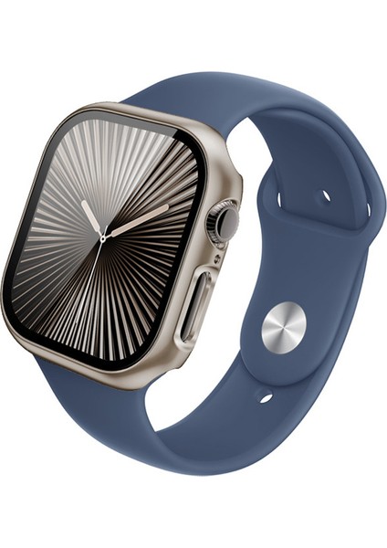 Apple Watch Series 10 46MM Kılıf Için Imak Temperli Cam Filmli Tam Koruma Entegre Watch Pc Kılıfı - Titanyum Altın (Yurt Dışından) indirimleri