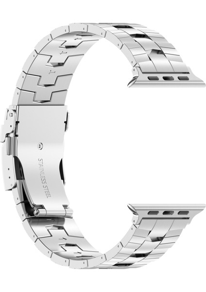 Apple Watch 10 46MM/ULTRA 2/ultra 49MM/9 8 7 45MM/SE (2023) Se (2022) Se 6 5 4 44MM/3 2 1 42MM Titanyum Alaşımlı Kayış-Gümüş (Yurt Dışından) fırsatları