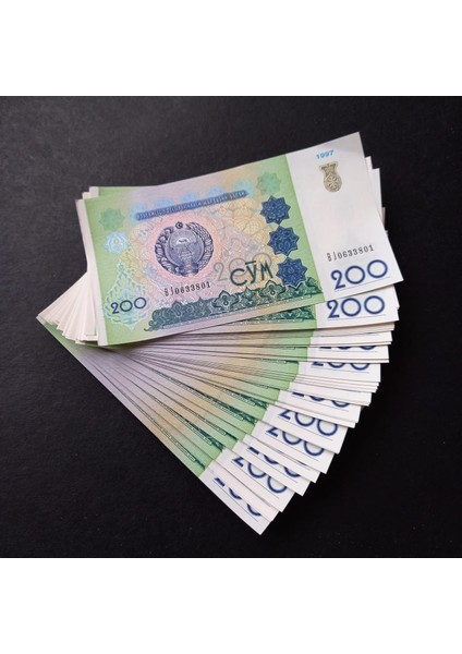 3996368F5774087535 1997 Özbekistan 200SOM Çil 100ADET 1 Deste Eski Kağıt Para fiyatları