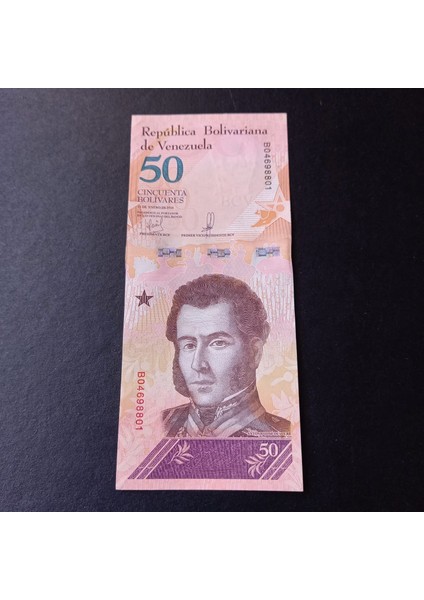3996368F3FEF60C3D9 2018 Venezuela 50BOLIVAR Çil Eski Yabancı Kağıt Para modelleri