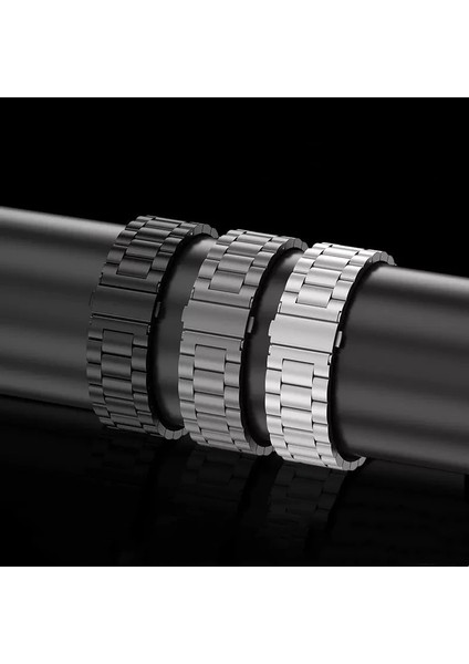 Apple Watch Series 10 42MM/9 8 7 41MM/SE (2023) Se (2022) Se 6 5 4 40MM/3 2 1 38MM Watch Band 3 Boncuklu Titanyum Alaşımlı Kayış-Gri (Yurt Dışından) fırsatları