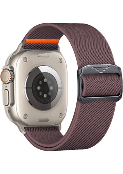 Apple Watch Series 10 46MM/ULTRA 2 Ultra 49MM/9 8 7 45MM/SE (2023) Se (2022) Se 6 5 4 44MM/3 2 1 42MM Için Kalebol Naylon Saat Kayışı - Mor (Yurt Dışından)