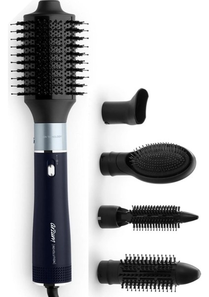 Revolution Hava Üflemeli 5'i 1 Arada Şekillendirici +Arzum Belisa Saç Düzleştirici Keratin Seramik Plaka + Taşıma Çantası