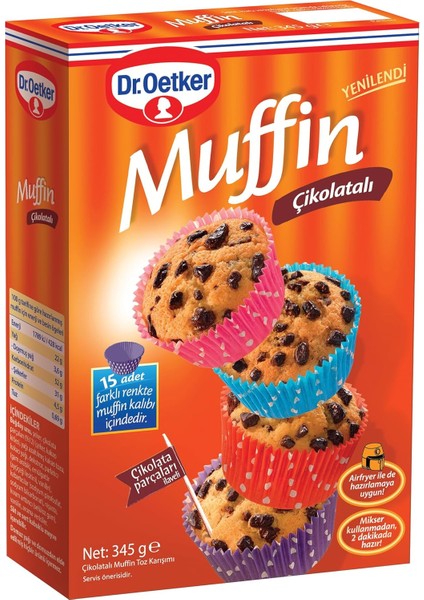 Dr. Oetker Muffin - Çikolatalı 345 gr