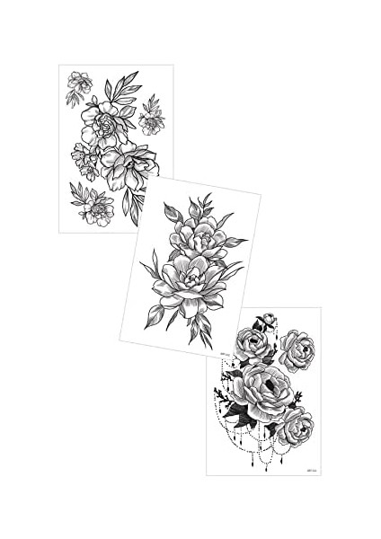 Artikel 3'lü Geçici Dövme Seti,geçici Tattoo,vücut Dövme,kol Bilek Dövme,boyun Dövme,sırt Dövme modelleri