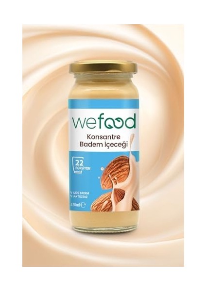 Wefood Badem Sütü Konsantresi (ŞEKERSIZ,%100 Badem) 220 gr fiyatları